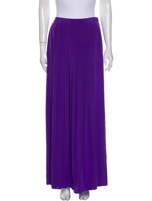 Tibi Silk Long Skirt Purple
