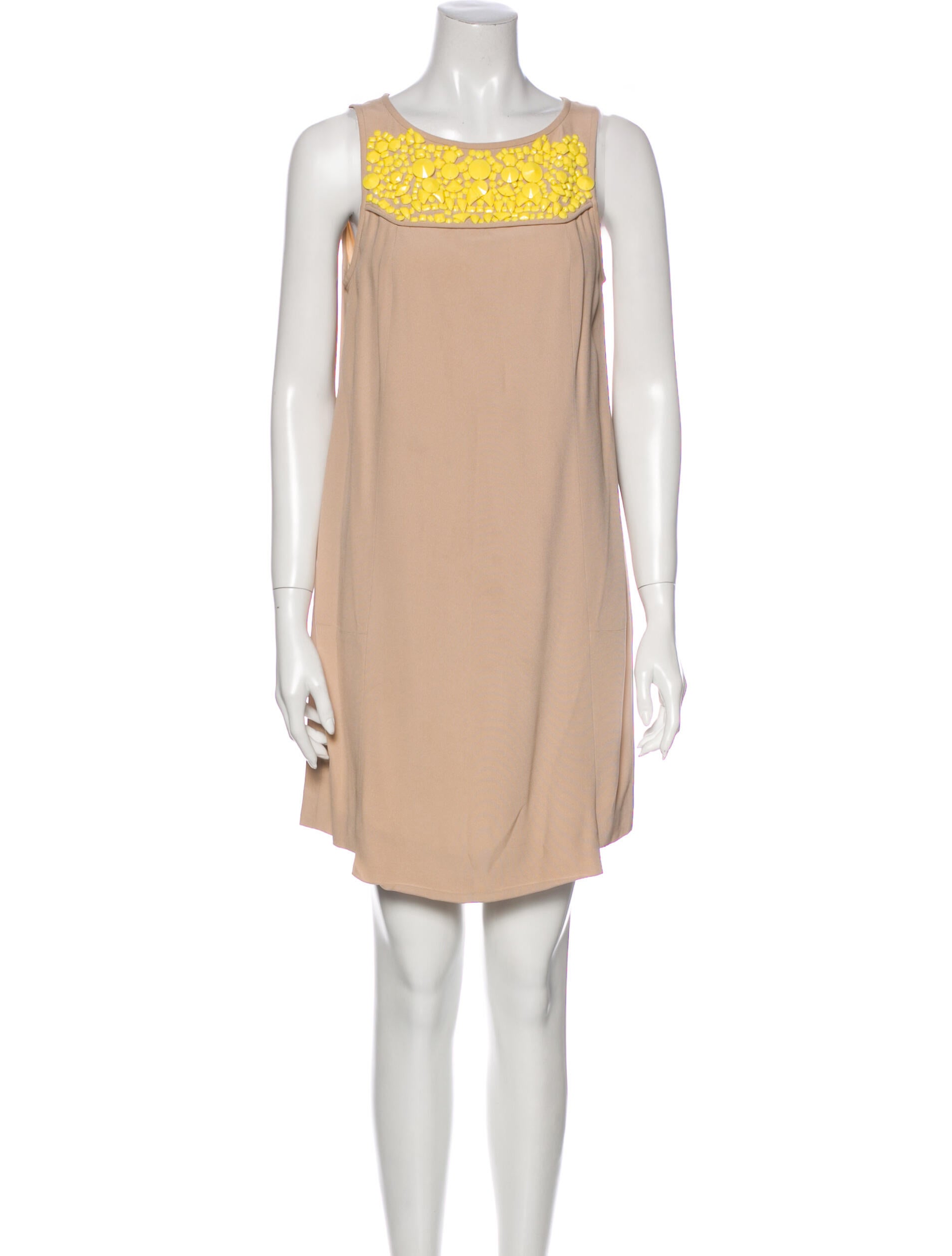 Tibi Bateau Neckline Mini Dress