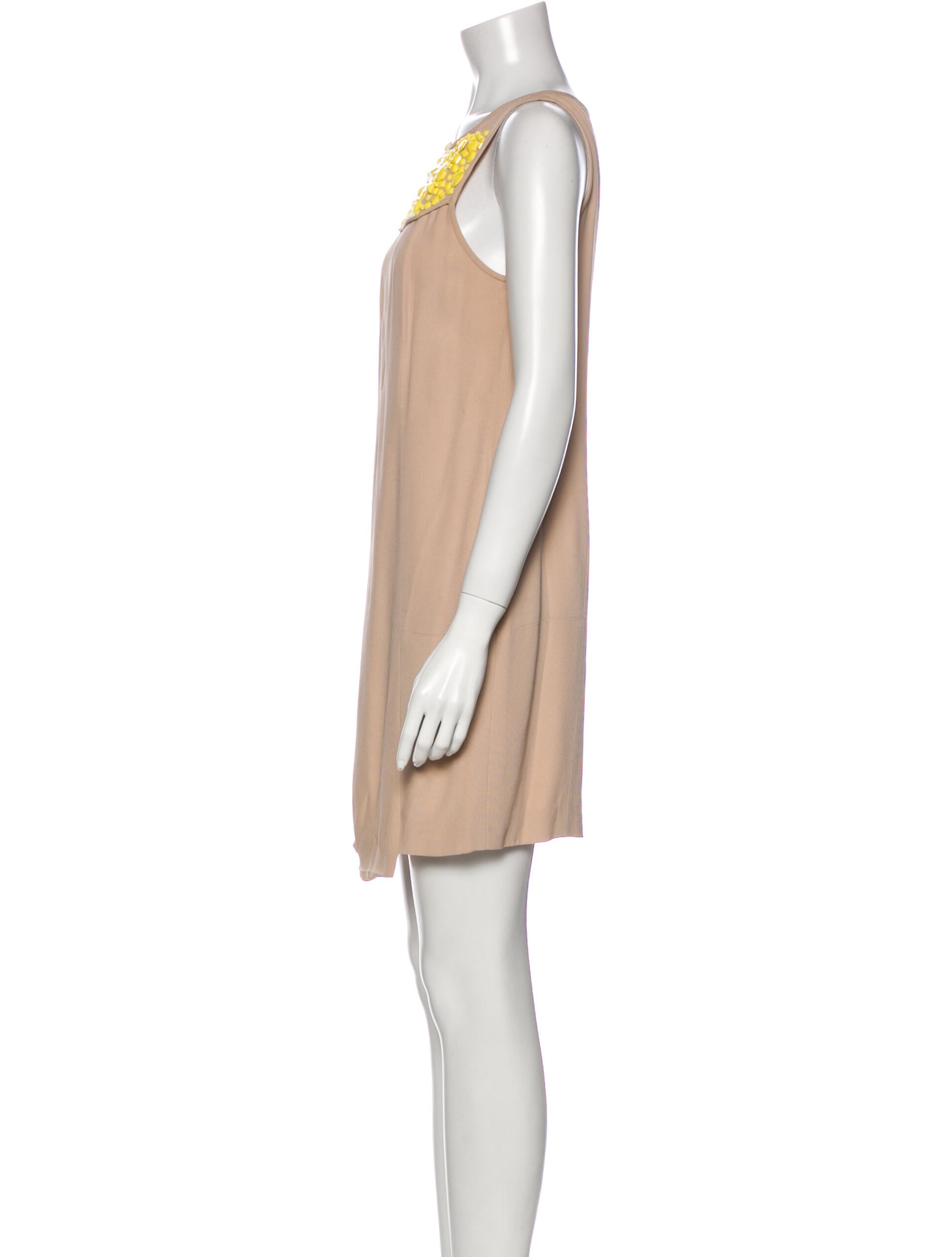 Tibi Bateau Neckline Mini Dress