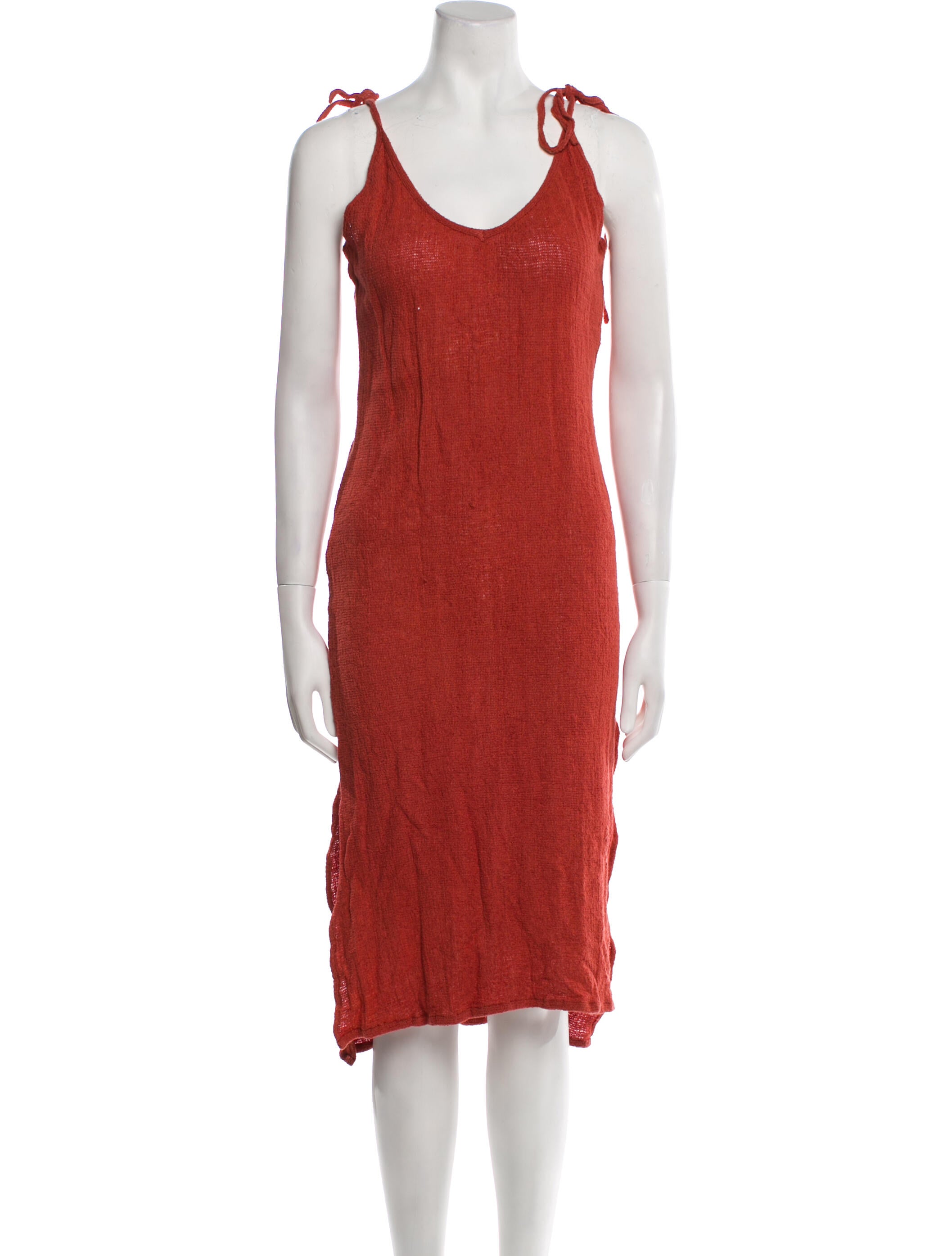 Tia Adeola Scoop Neck Midi Length Dress