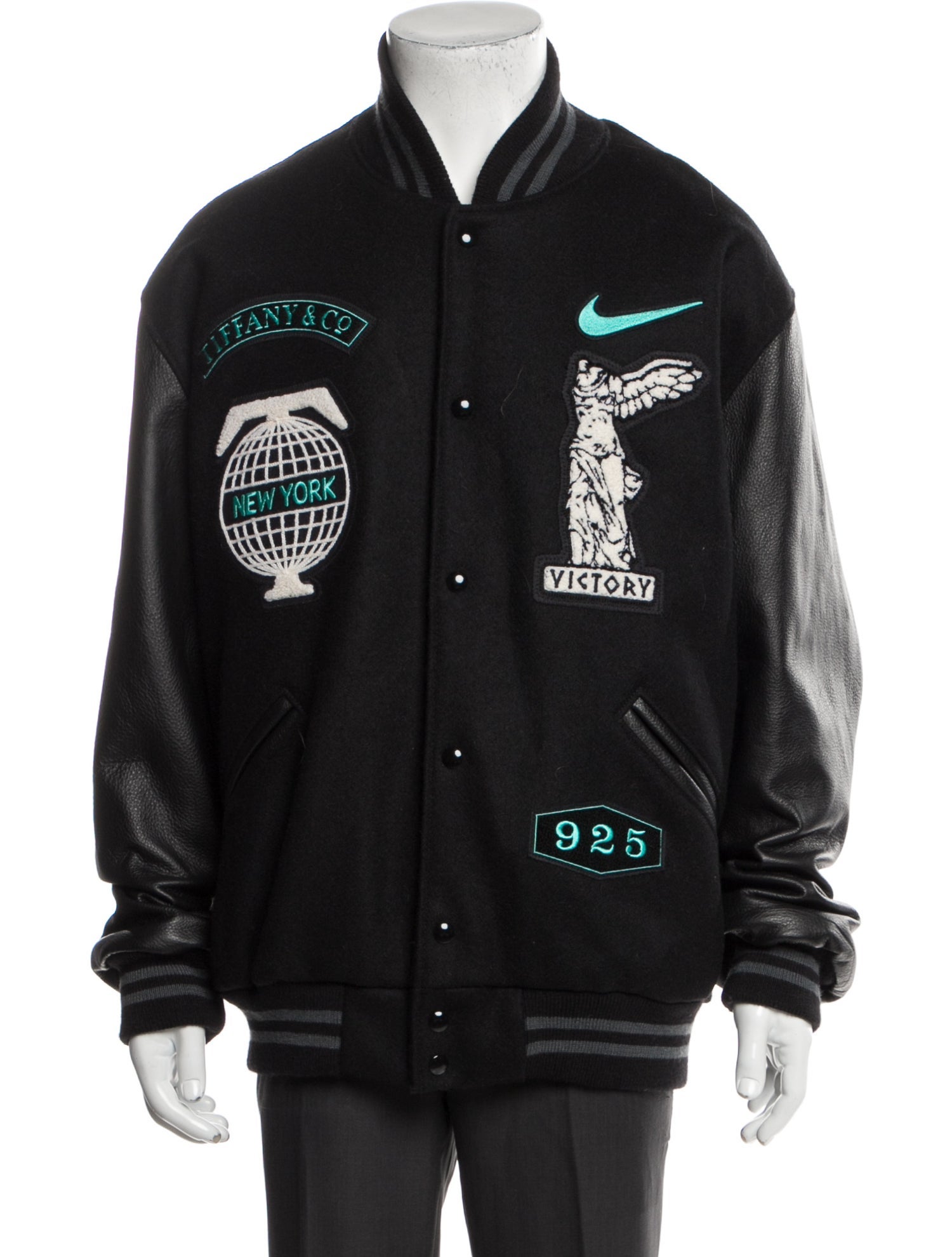 Tiffany & Co. x Nike Virgin Wool Graphic Print Varsity Jacket