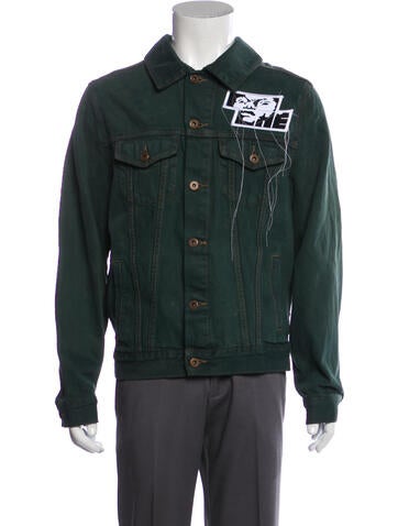 The Incorporated Outerwear Graphic Print Denim Jacket XL