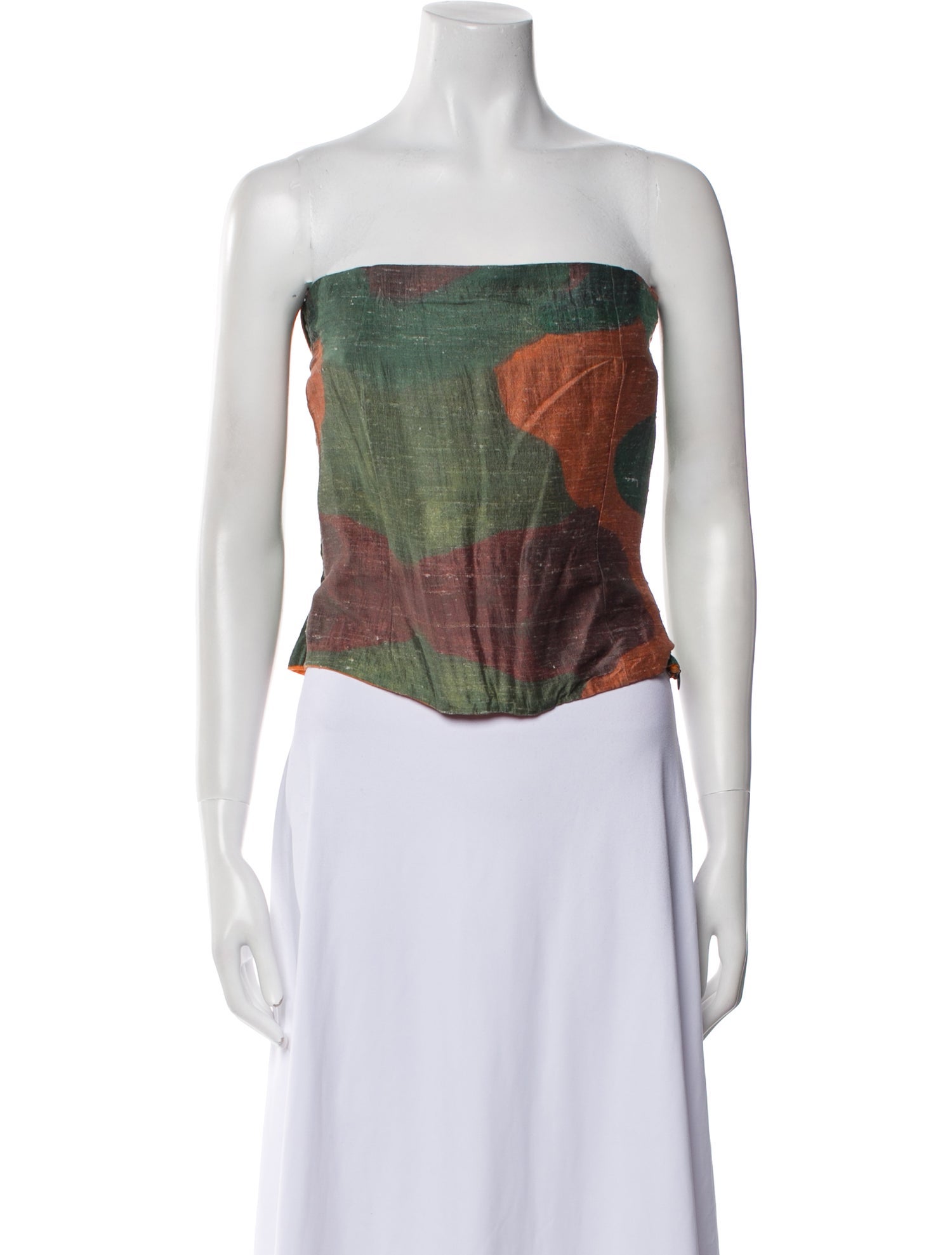 Tigra Tigra Silk Printed Crop Top