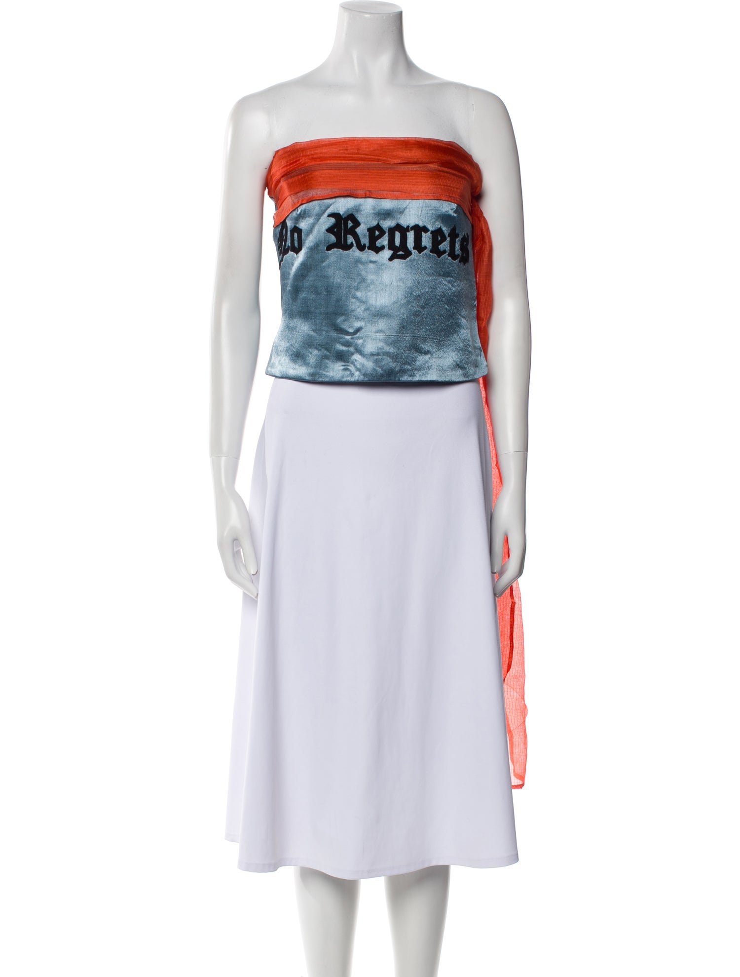 Tigra Tigra Silk Graphic Print Crop Top