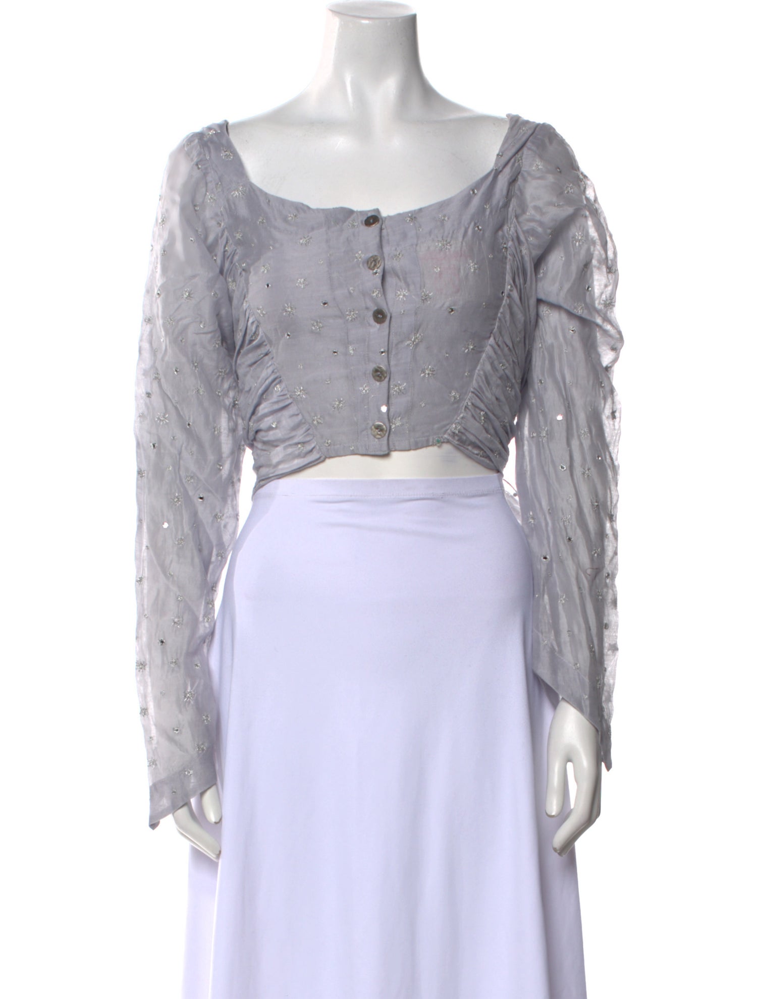 Tigra Tigra Silk Scoop Neck Crop Top