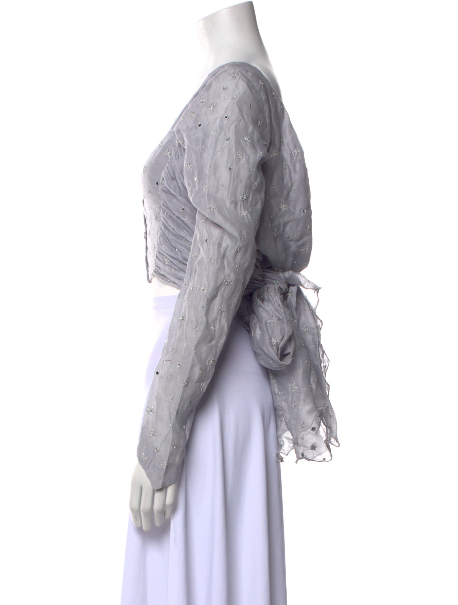 Tigra Tigra Silk Scoop Neck Crop Top