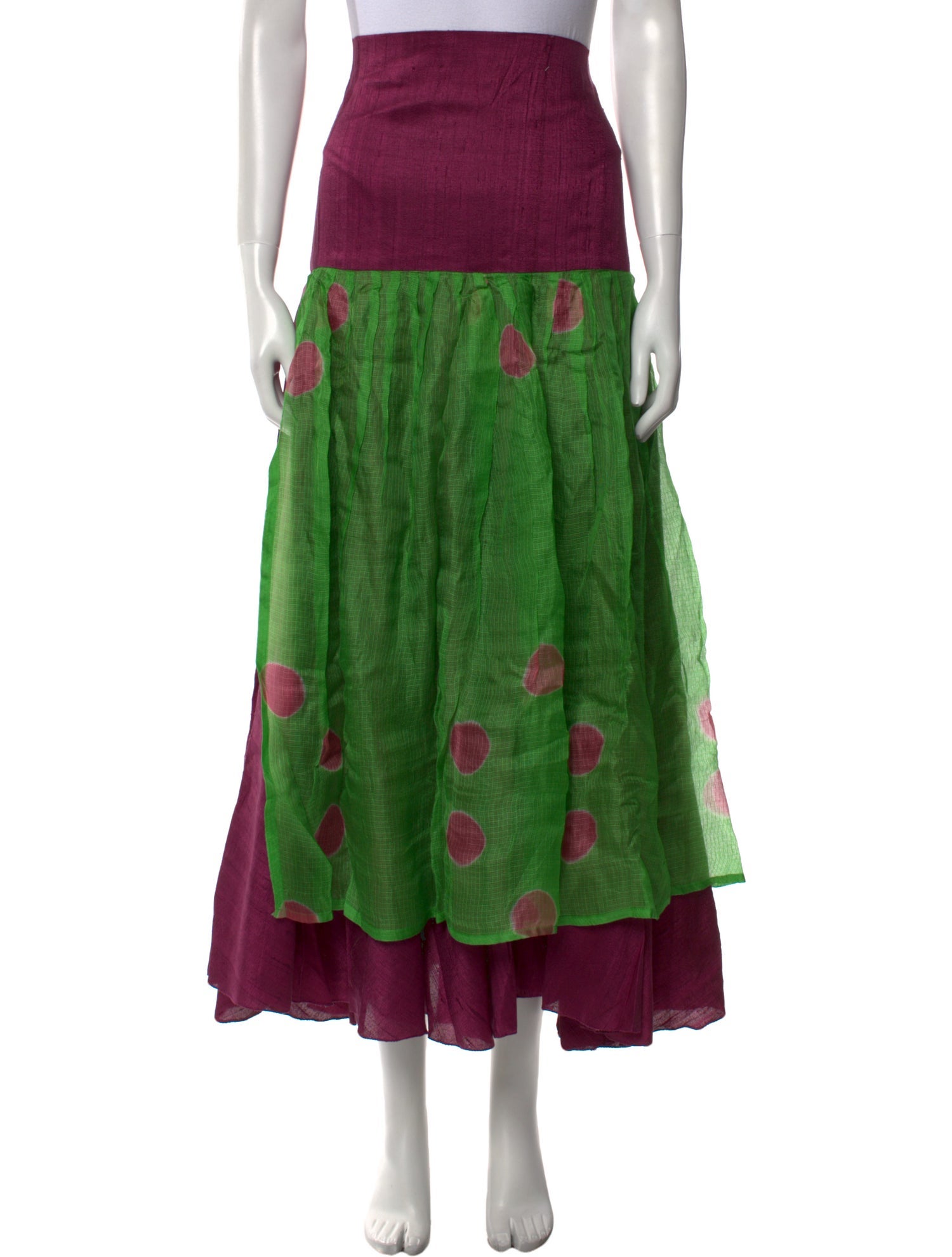 Tigra Tigra Silk Knee-Length Skirt