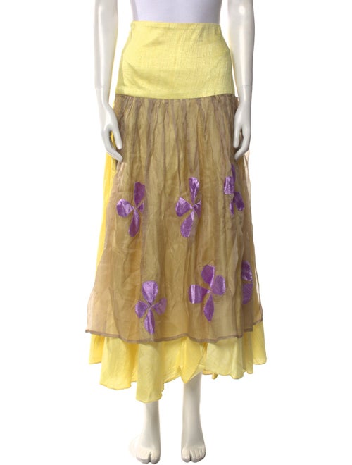 Tigra Tigra Silk Midi Length Skirt