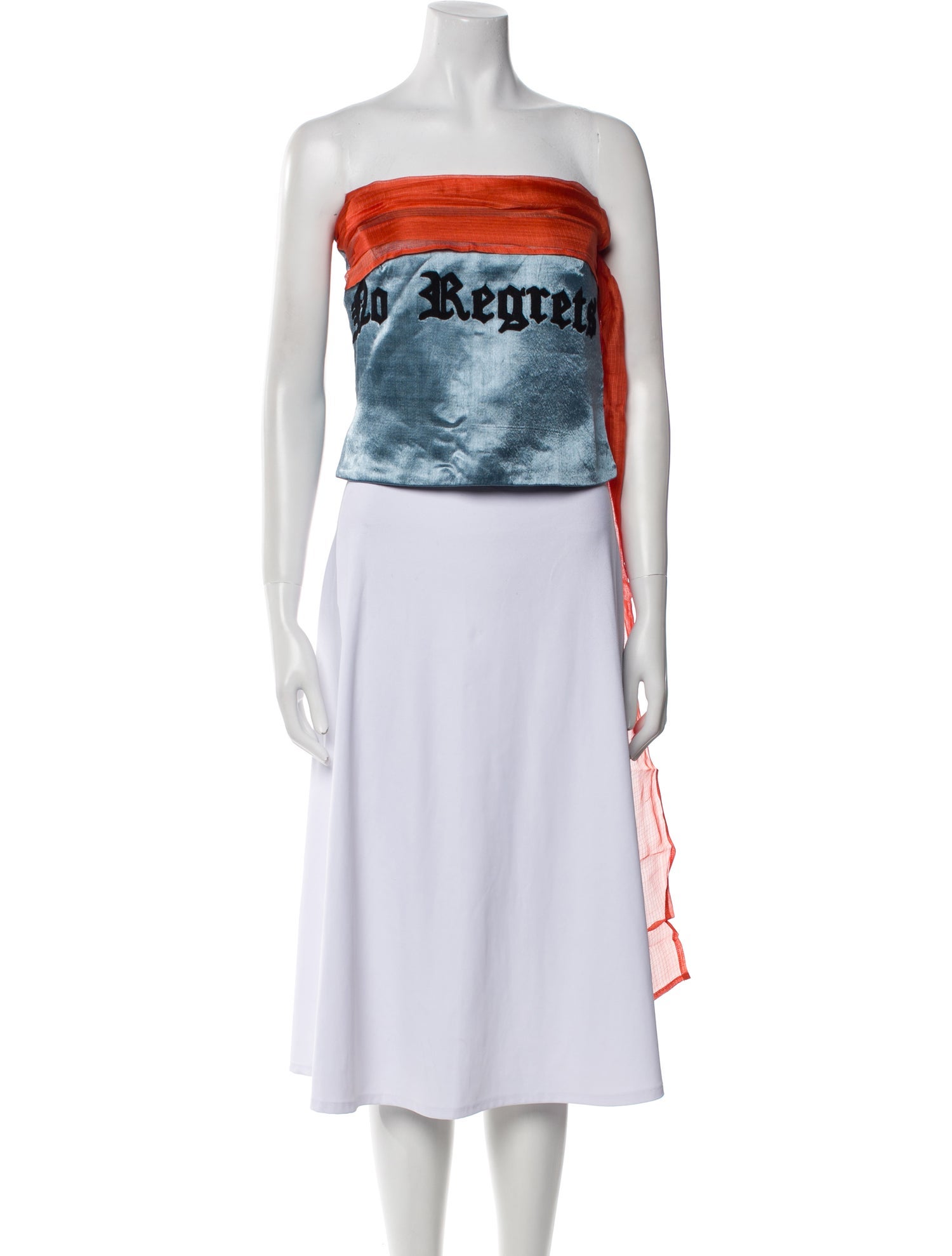 Tigra Tigra Silk Graphic Print Crop Top