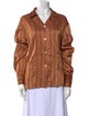 Tigra Tigra Silk Striped Button-Up Top
