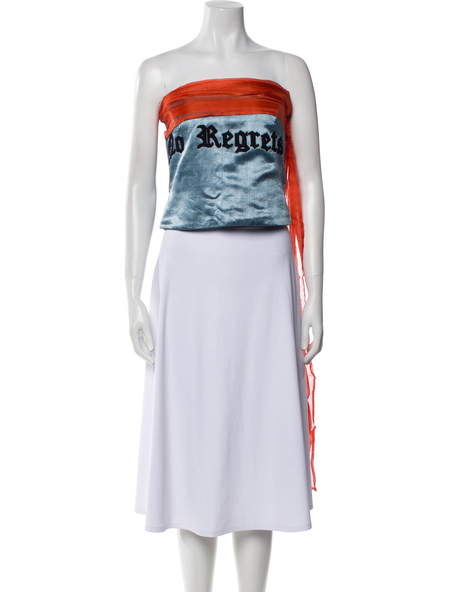 Tigra Tigra Silk Graphic Print Crop Top