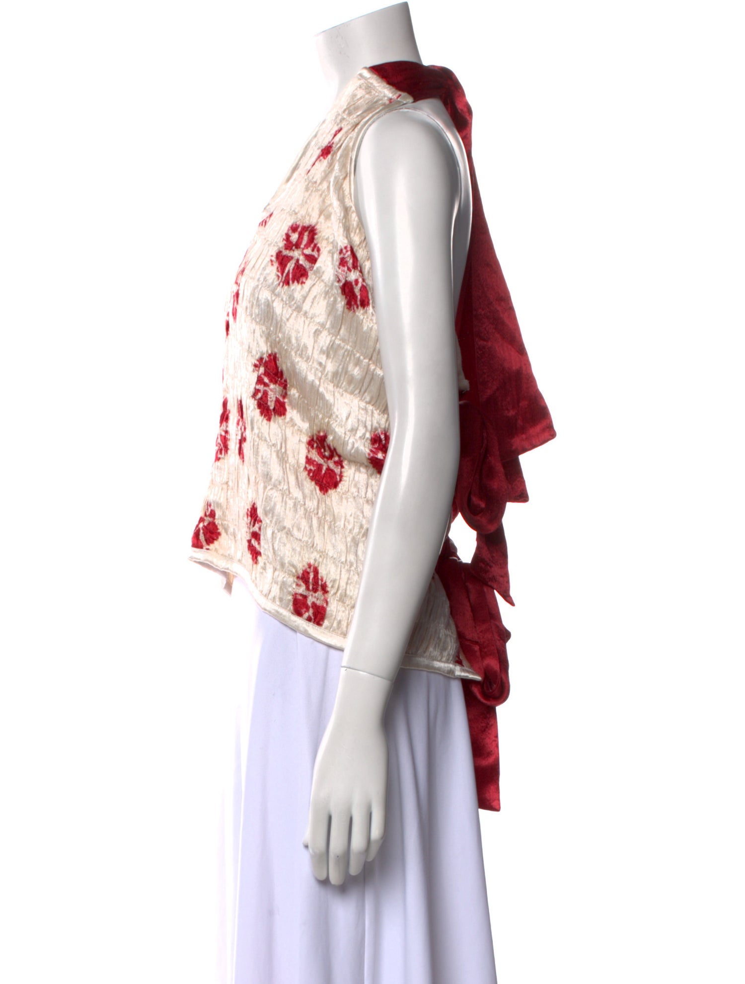 Tigra Tigra Silk Floral Print Crop Top