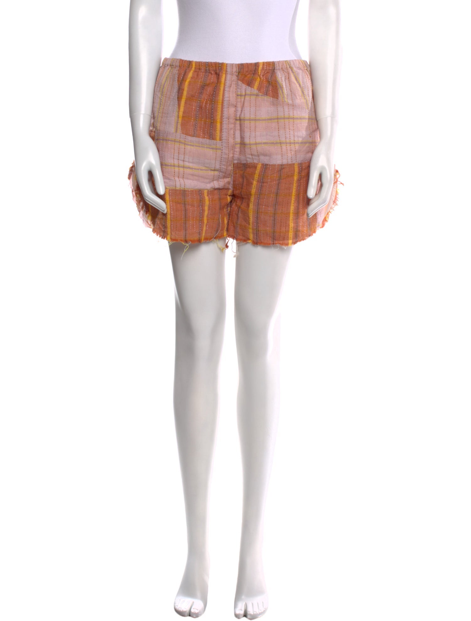 Tigra Tigra Plaid Print Mini Shorts