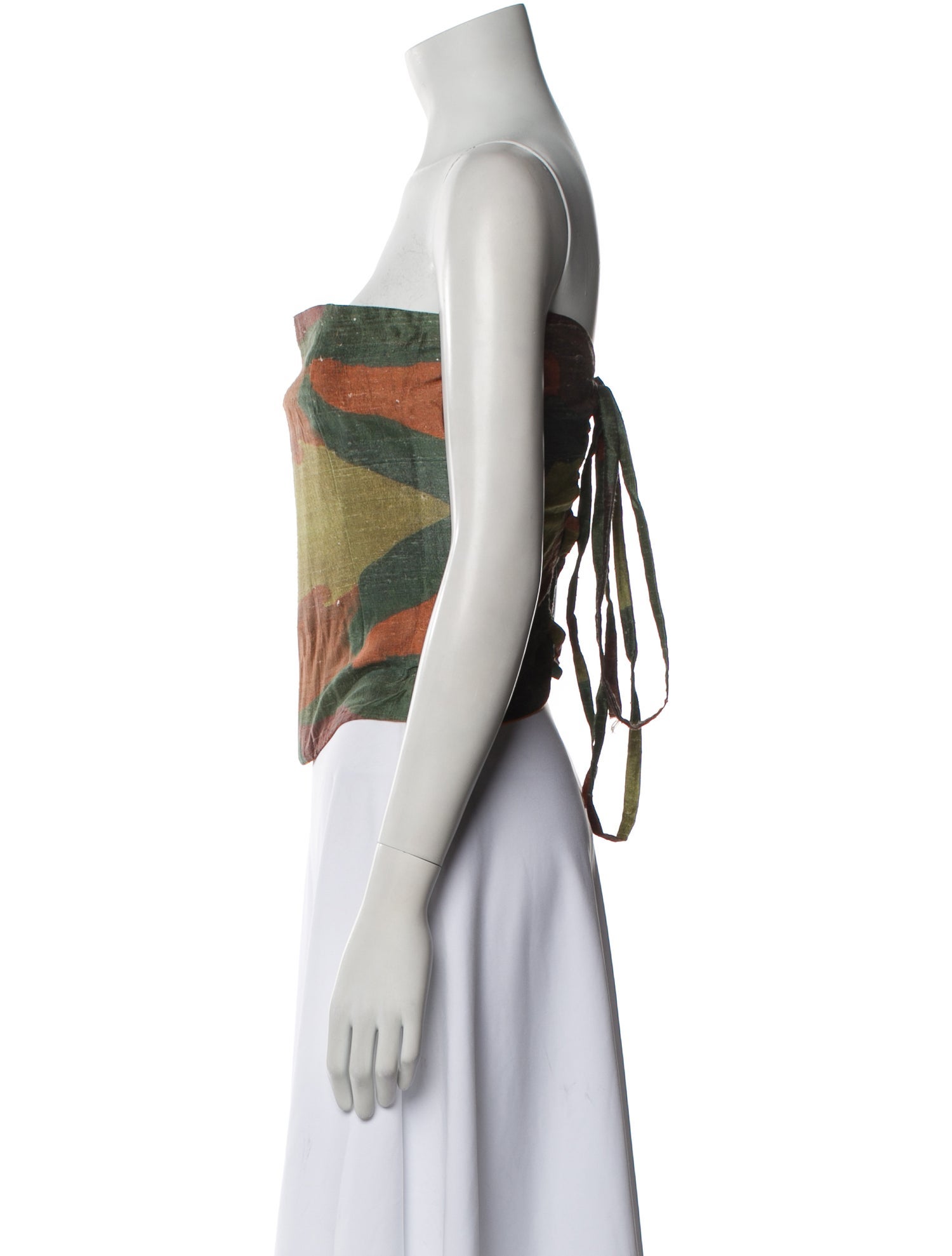 Tigra Tigra Silk Printed Crop Top