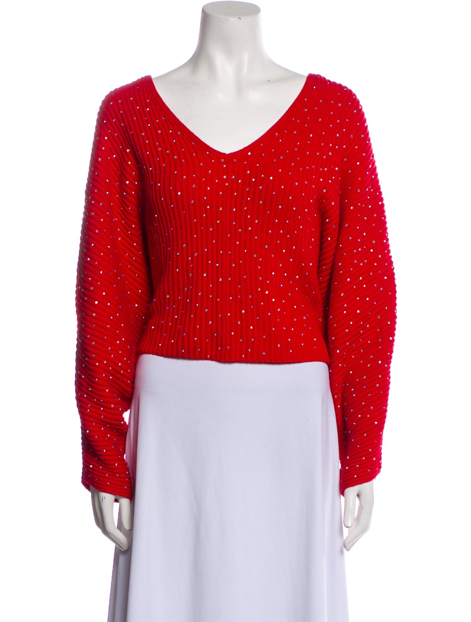 The Sei Polka Dot Print V-Neck Sweater