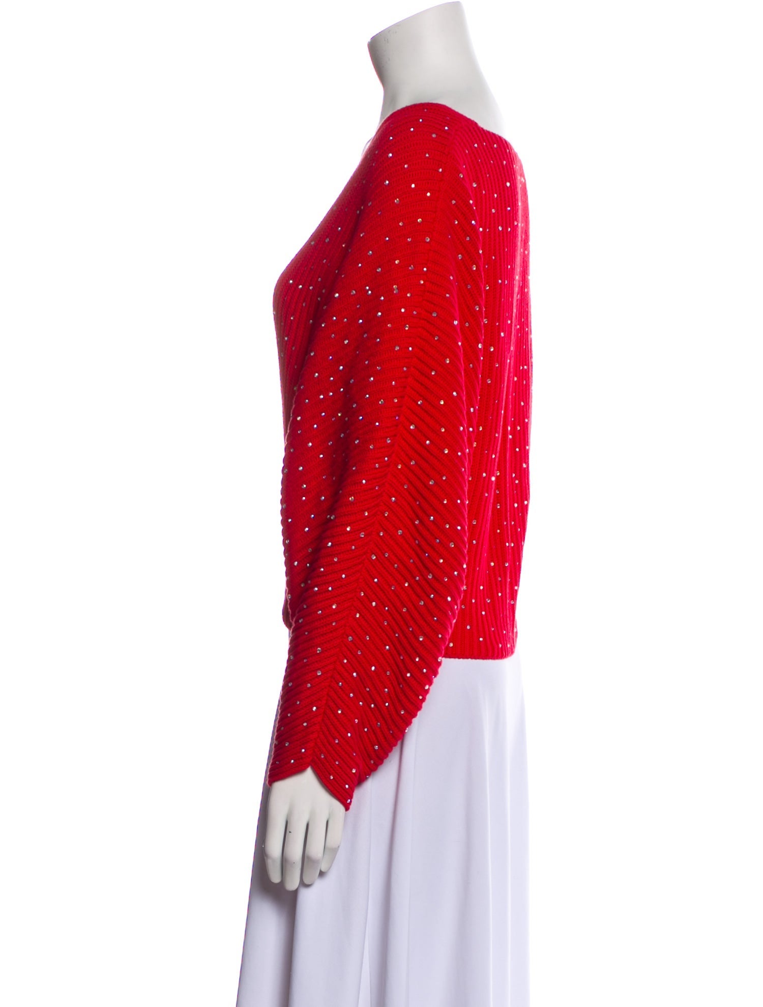 The Sei Polka Dot Print V-Neck Sweater