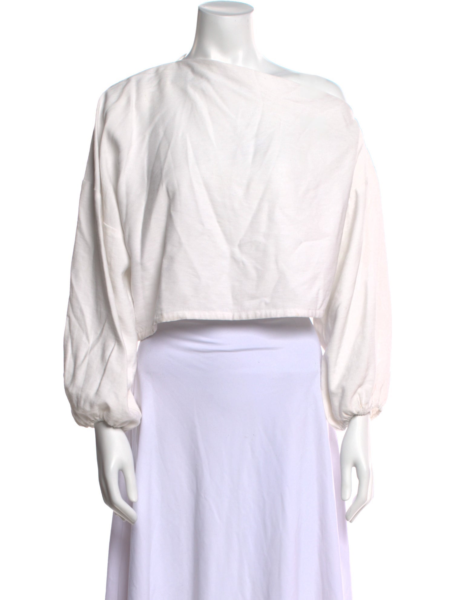 The Sei Bateau Neckline Long Sleeve Crop Top