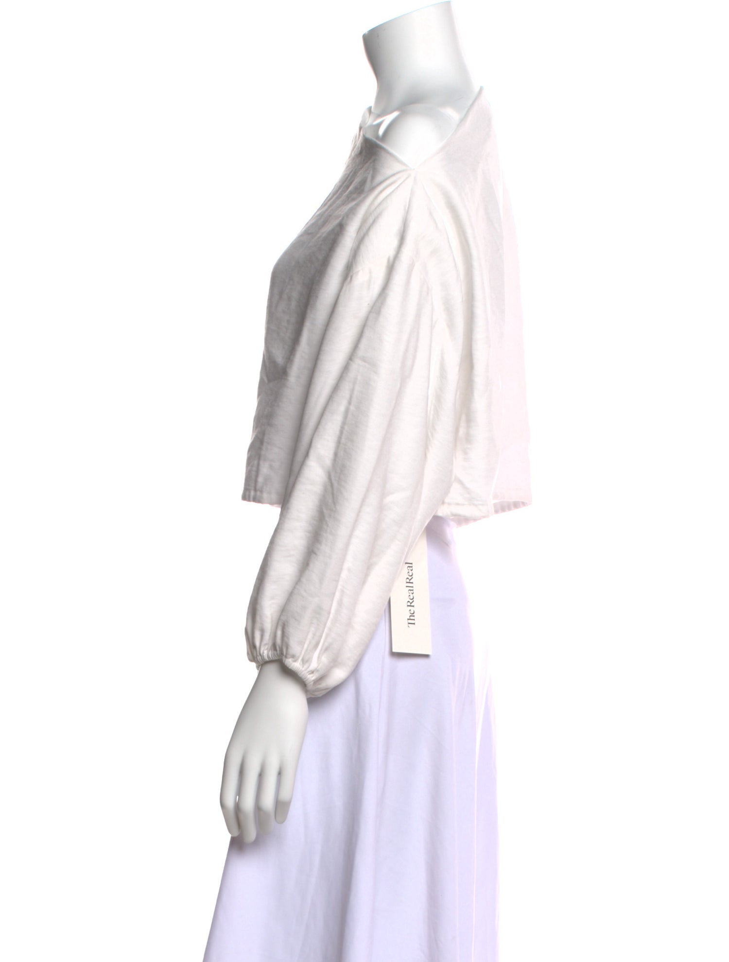 The Sei Bateau Neckline Long Sleeve Crop Top