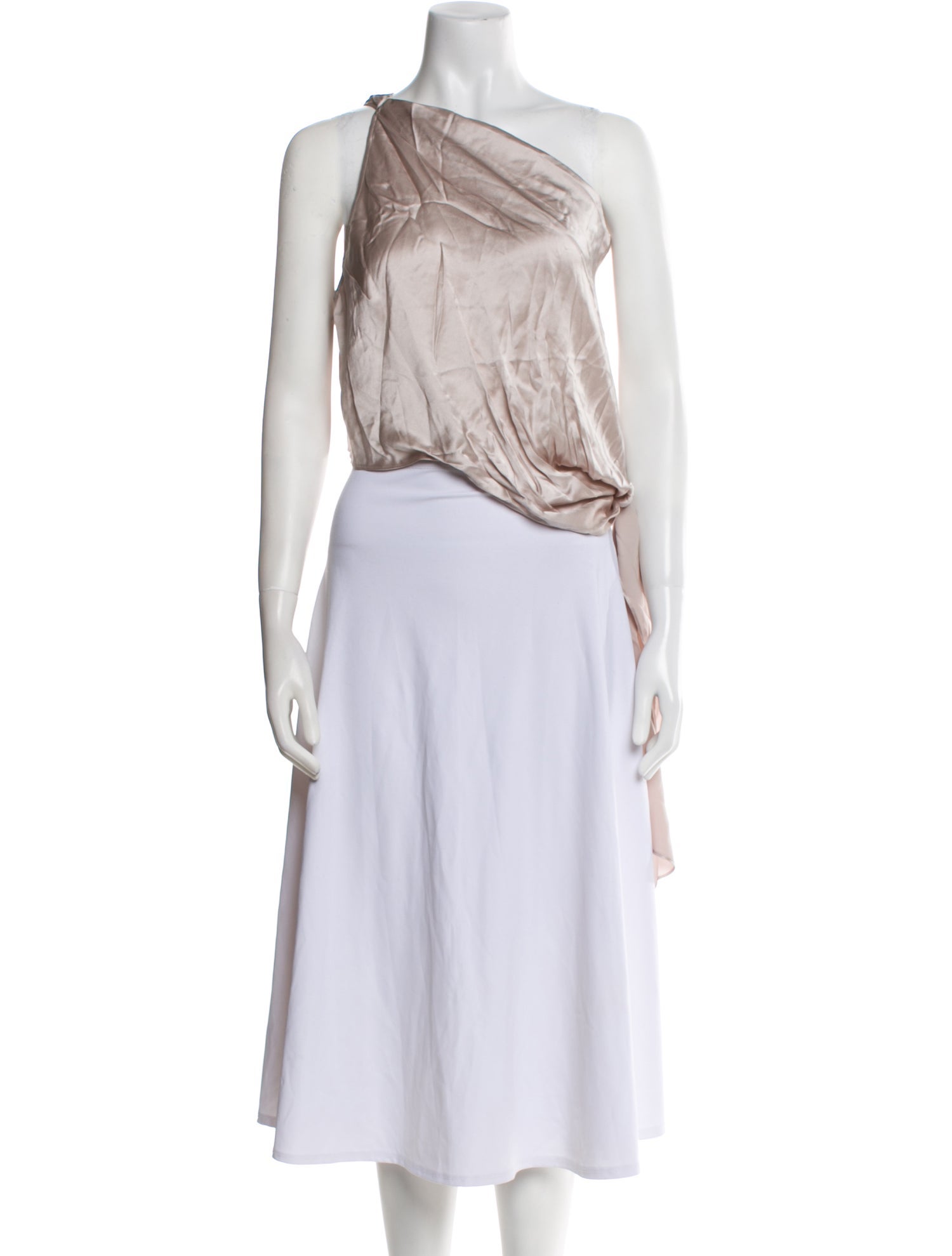 The Sei Silk One-Shoulder Crop Top w/ Tags