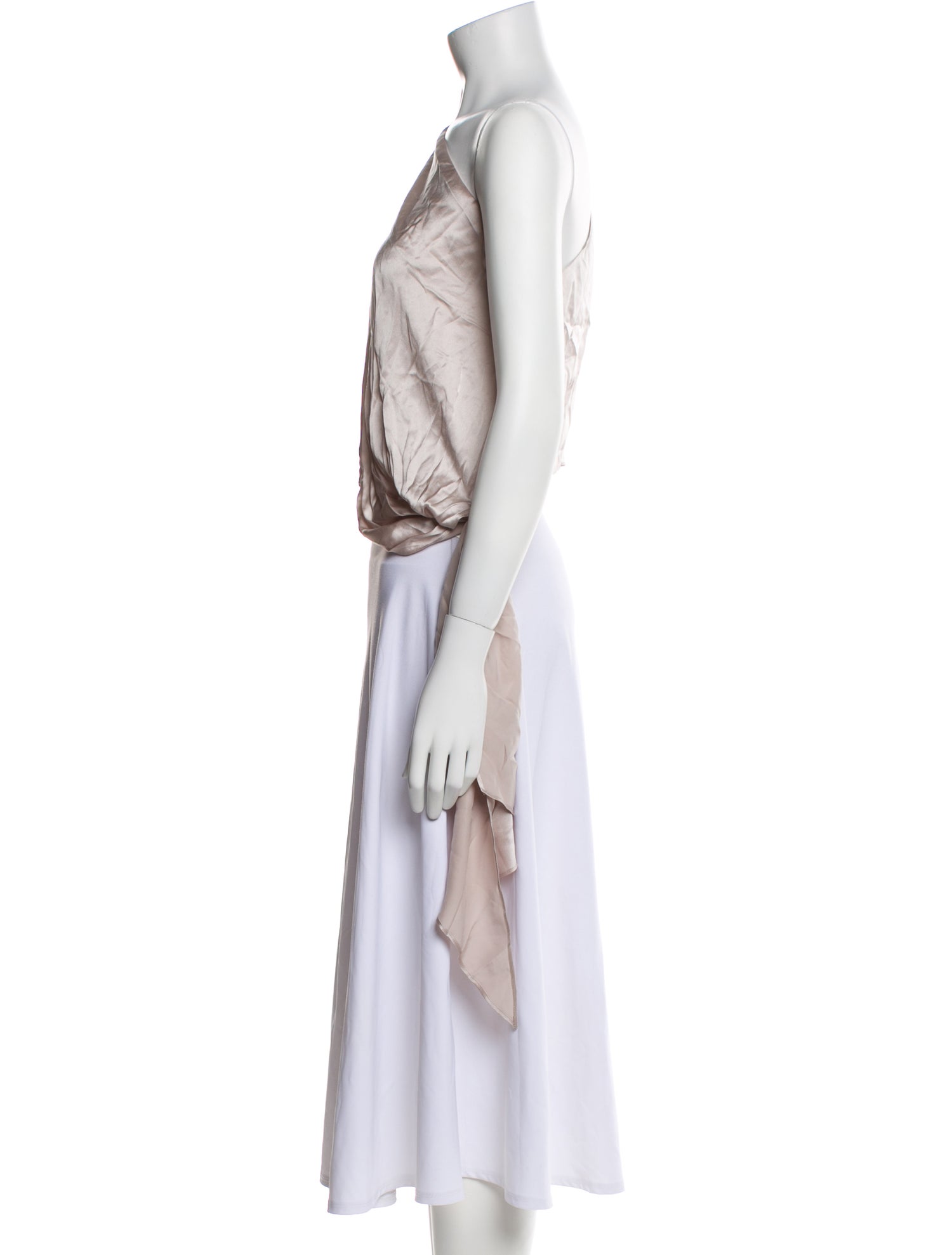 The Sei Silk One-Shoulder Crop Top w/ Tags