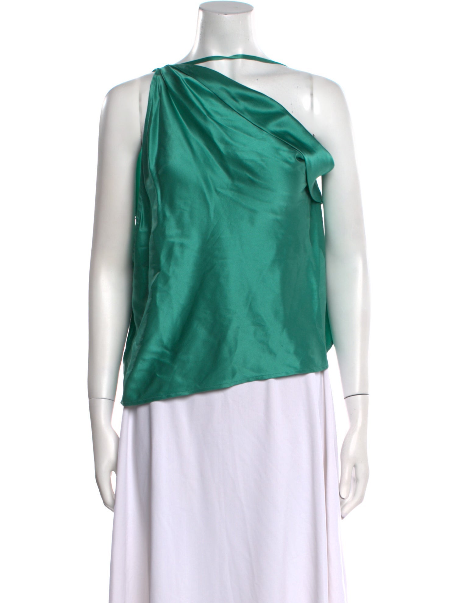 The Sei Silk One-Shoulder Top