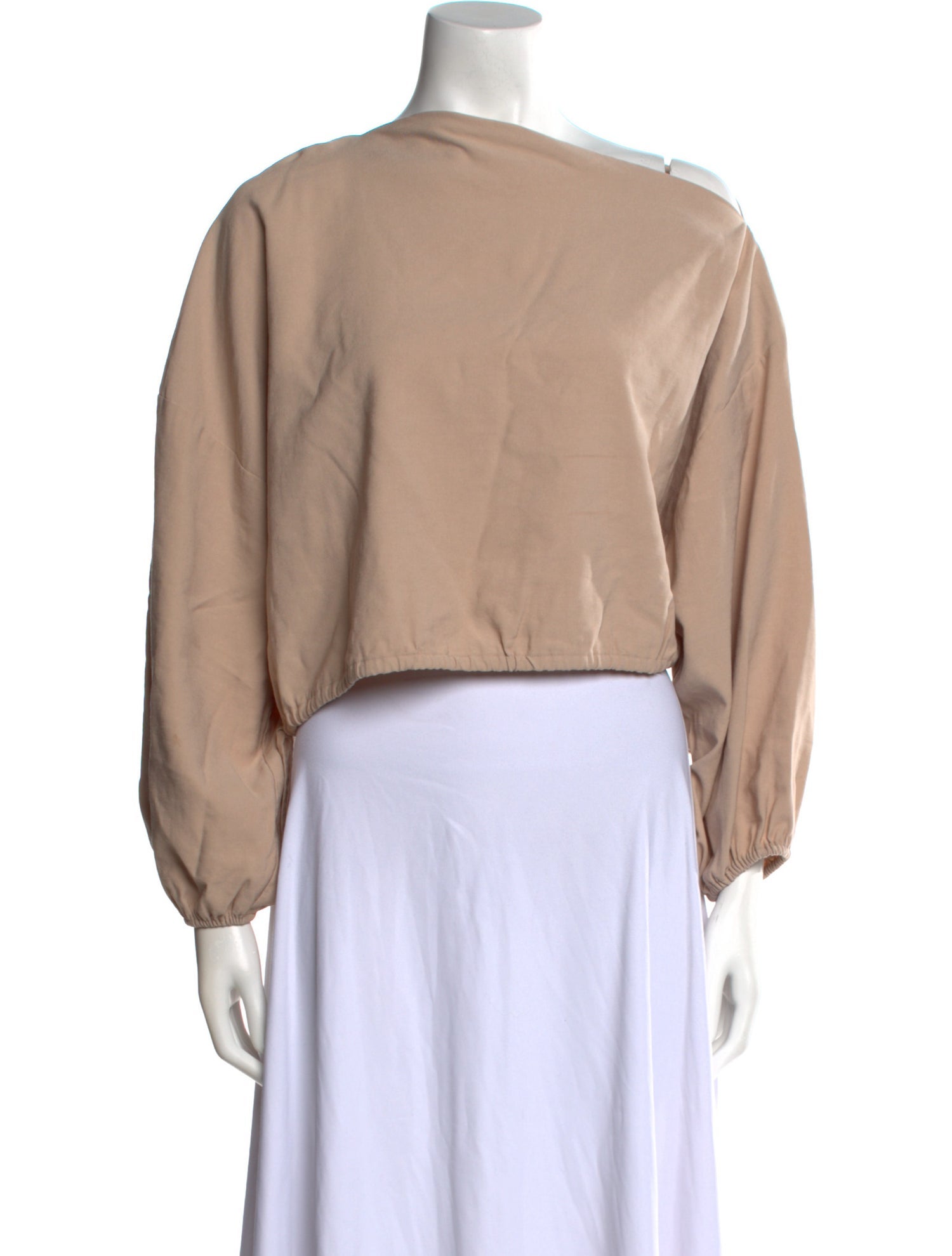 The Sei Bateau Neckline Long Sleeve Crop Top