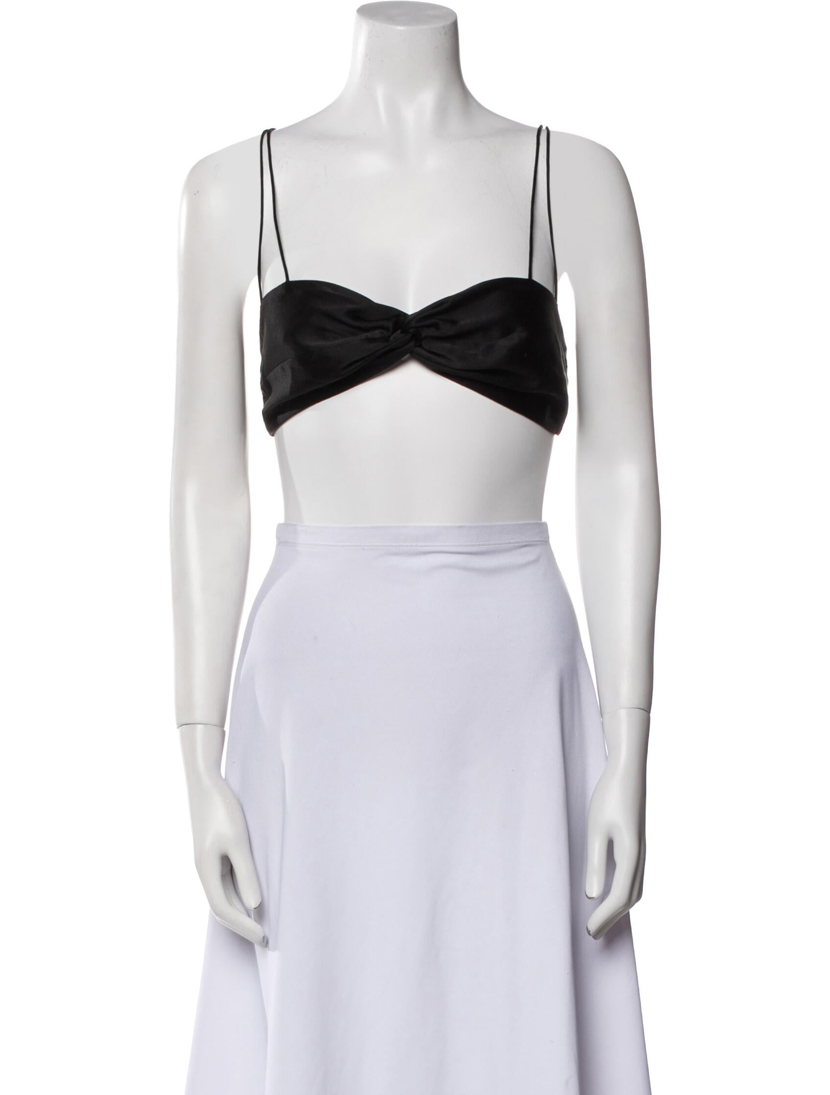 The Sei Silk Square Neckline Crop Top