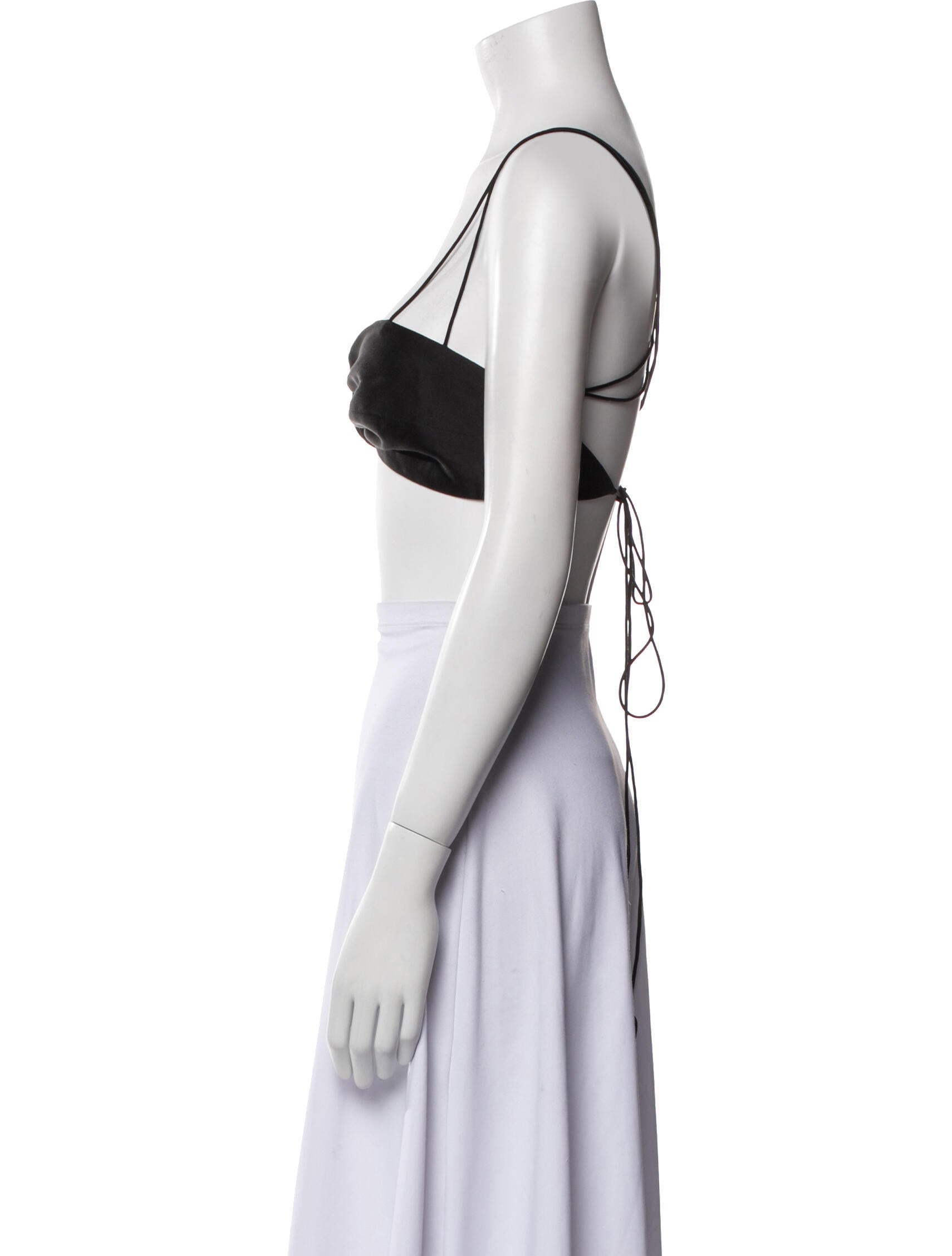 The Sei Silk Square Neckline Crop Top