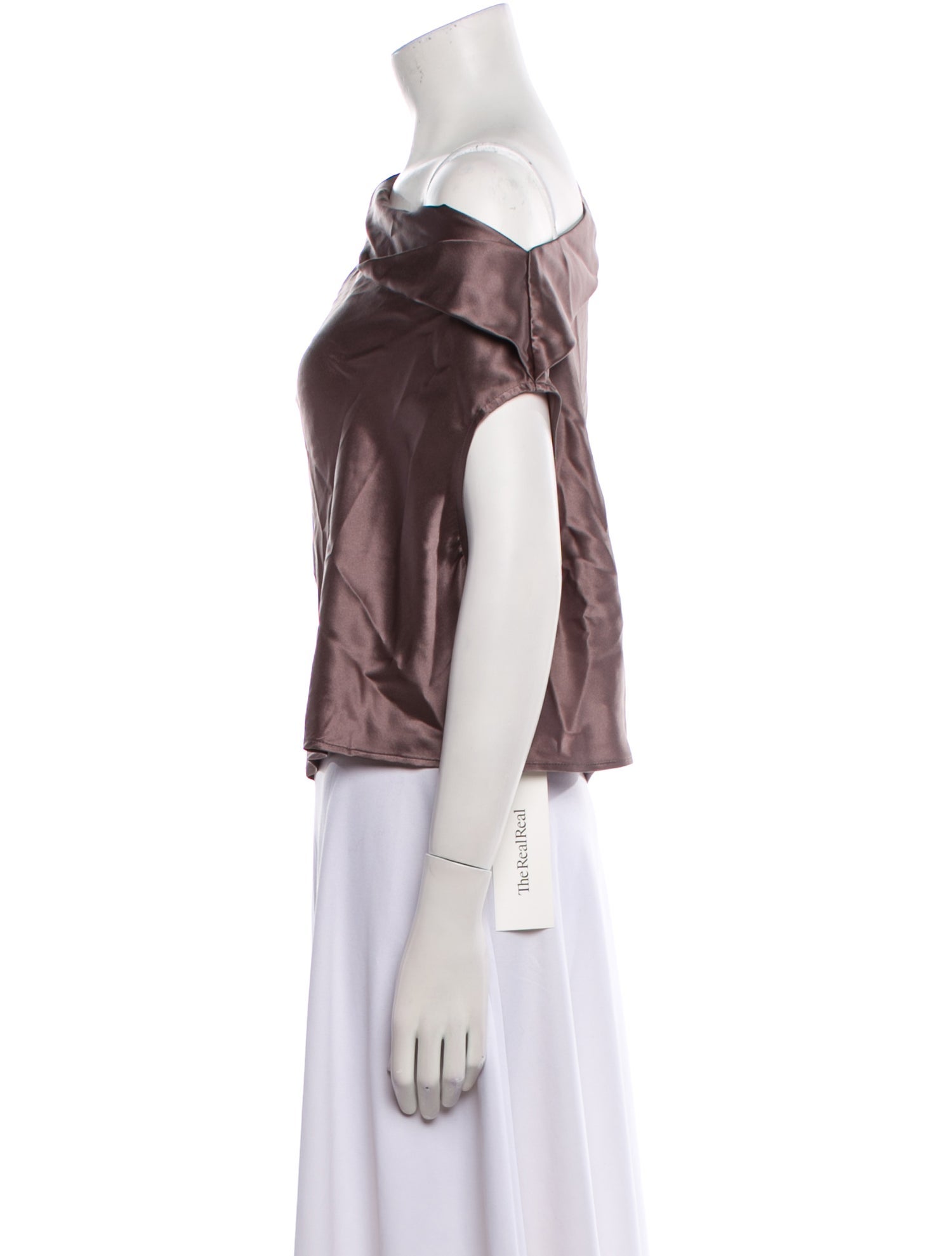 The Sei Silk One-Shoulder Top