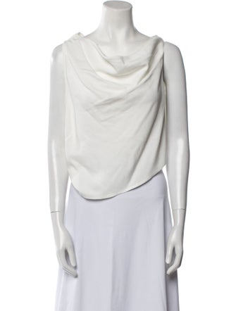 The Sei Cowl Neck Sleeveless Crop Top