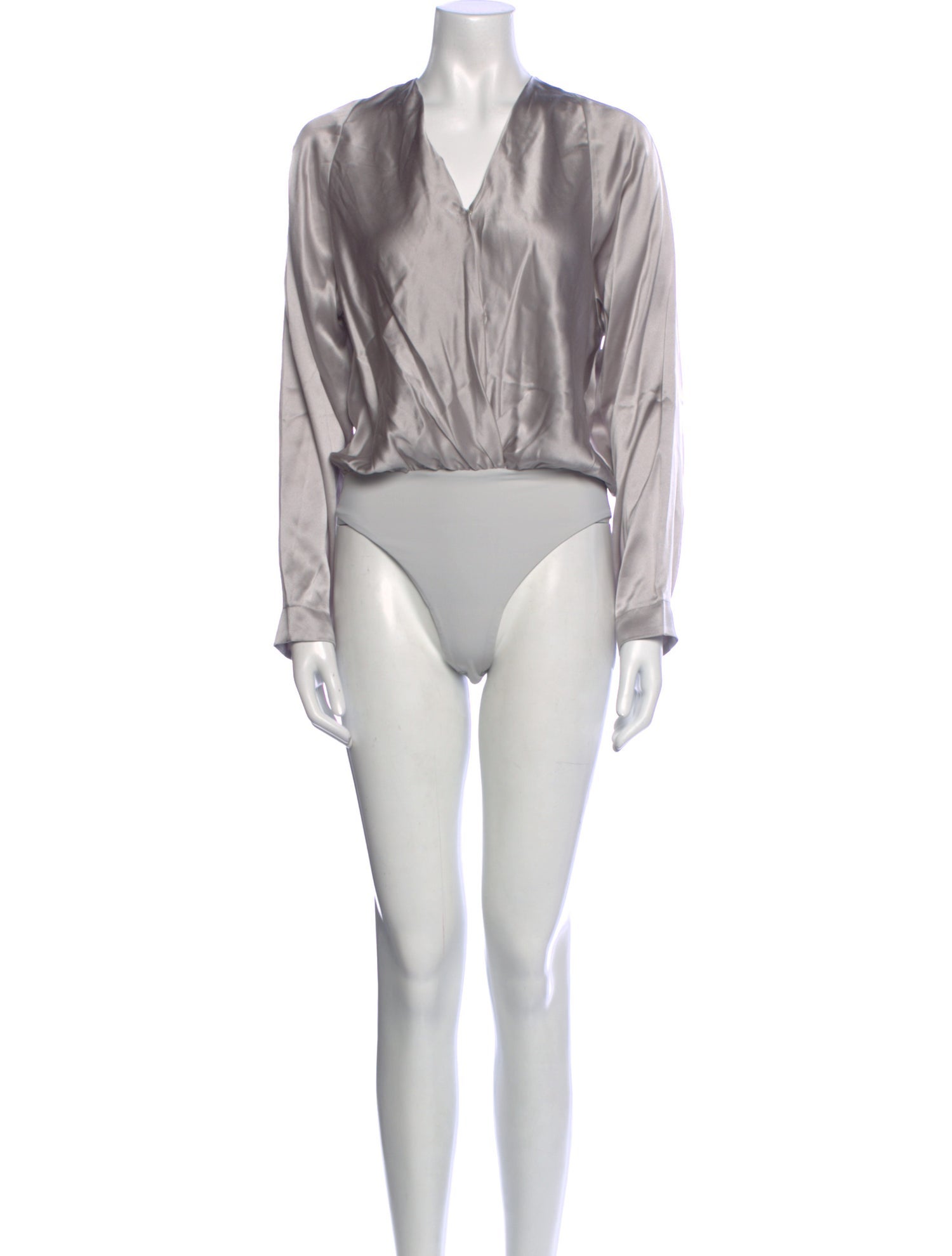 The Sei Silk V-Neck Bodysuit