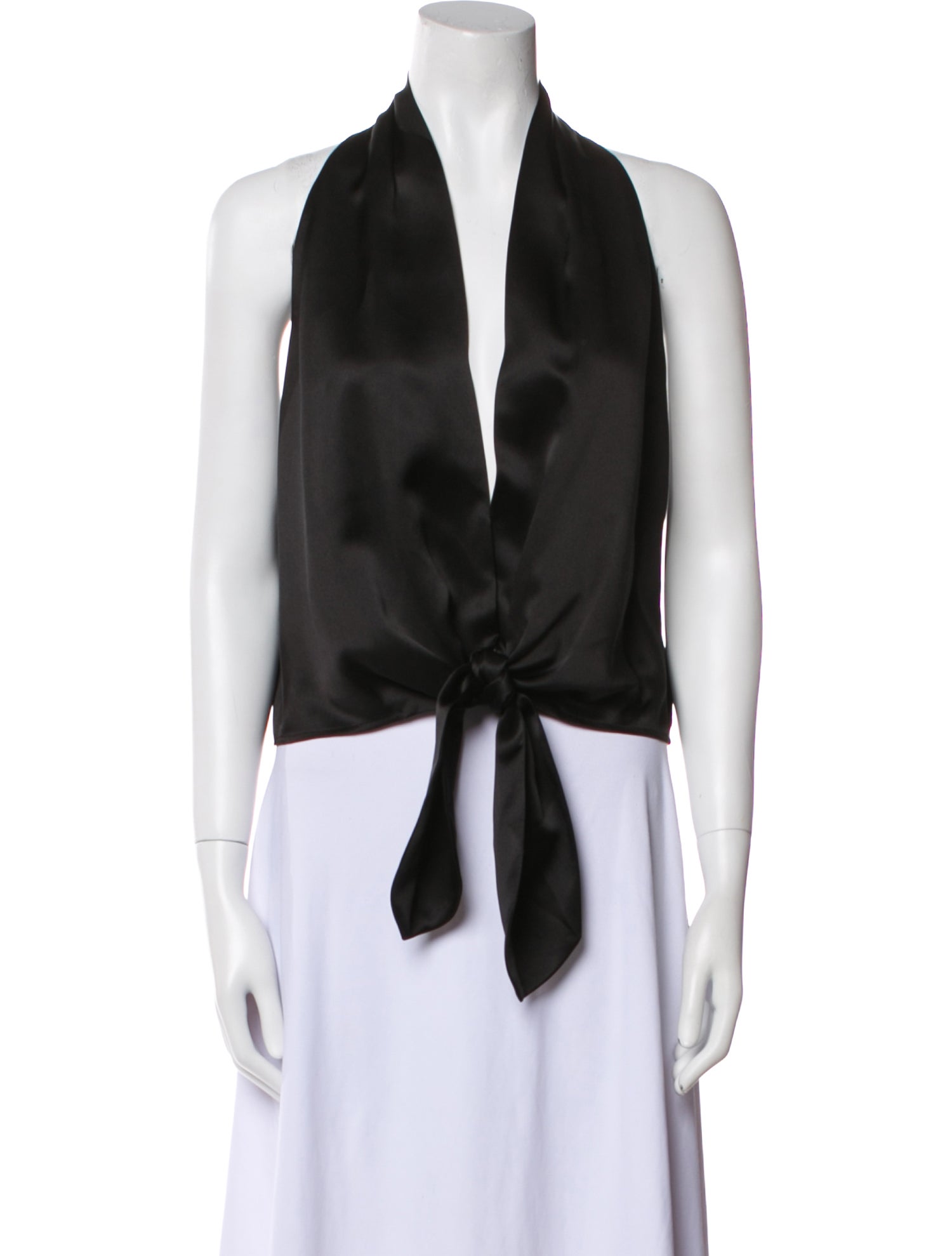 The Sei Silk V-Neck Crop Top w/ Tags