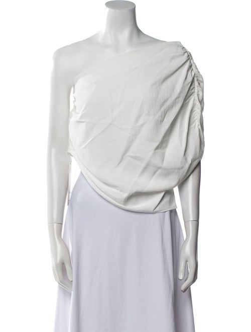 The Sei One-Shoulder Short Sleeve Crop Top