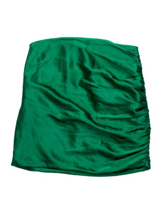 The Sei Silk Strapless Crop Top