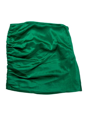 The Sei Silk Strapless Crop Top