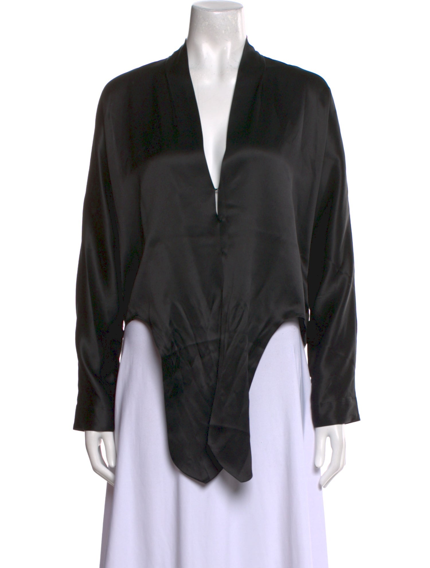 The Sei Silk V-Neck Blouse