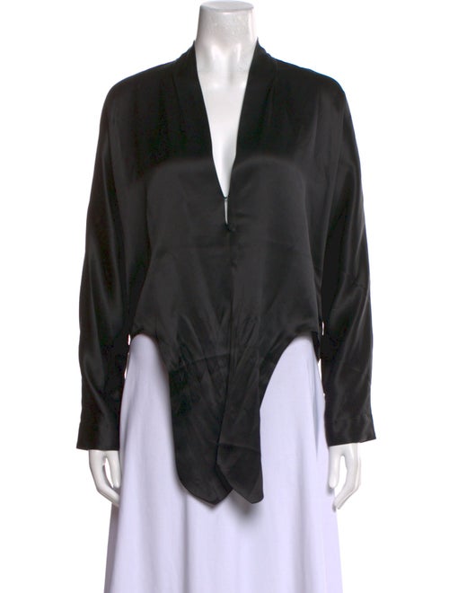 The Sei Silk V-Neck Blouse