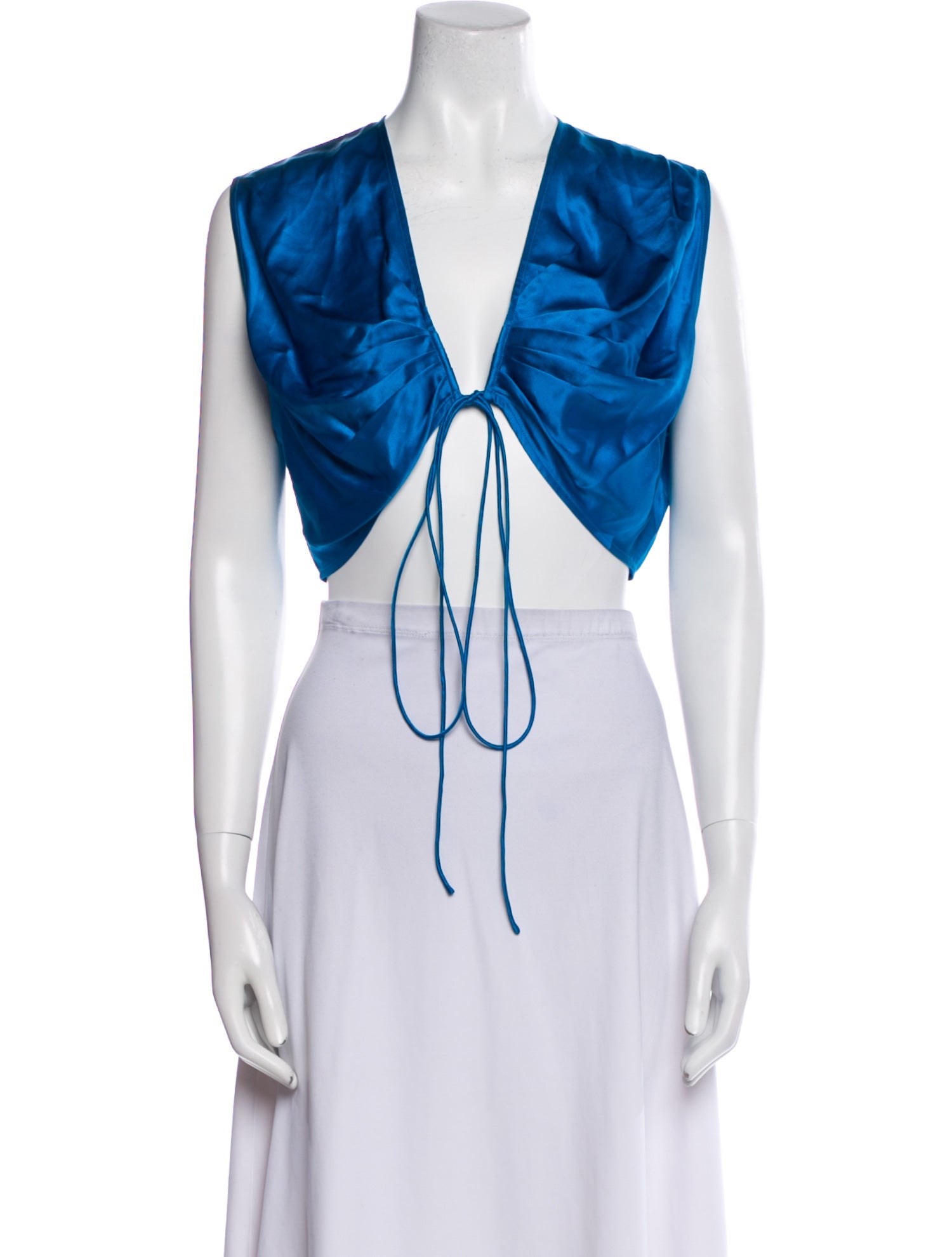 The Sei Silk V-Neck Crop Top w/ Tags