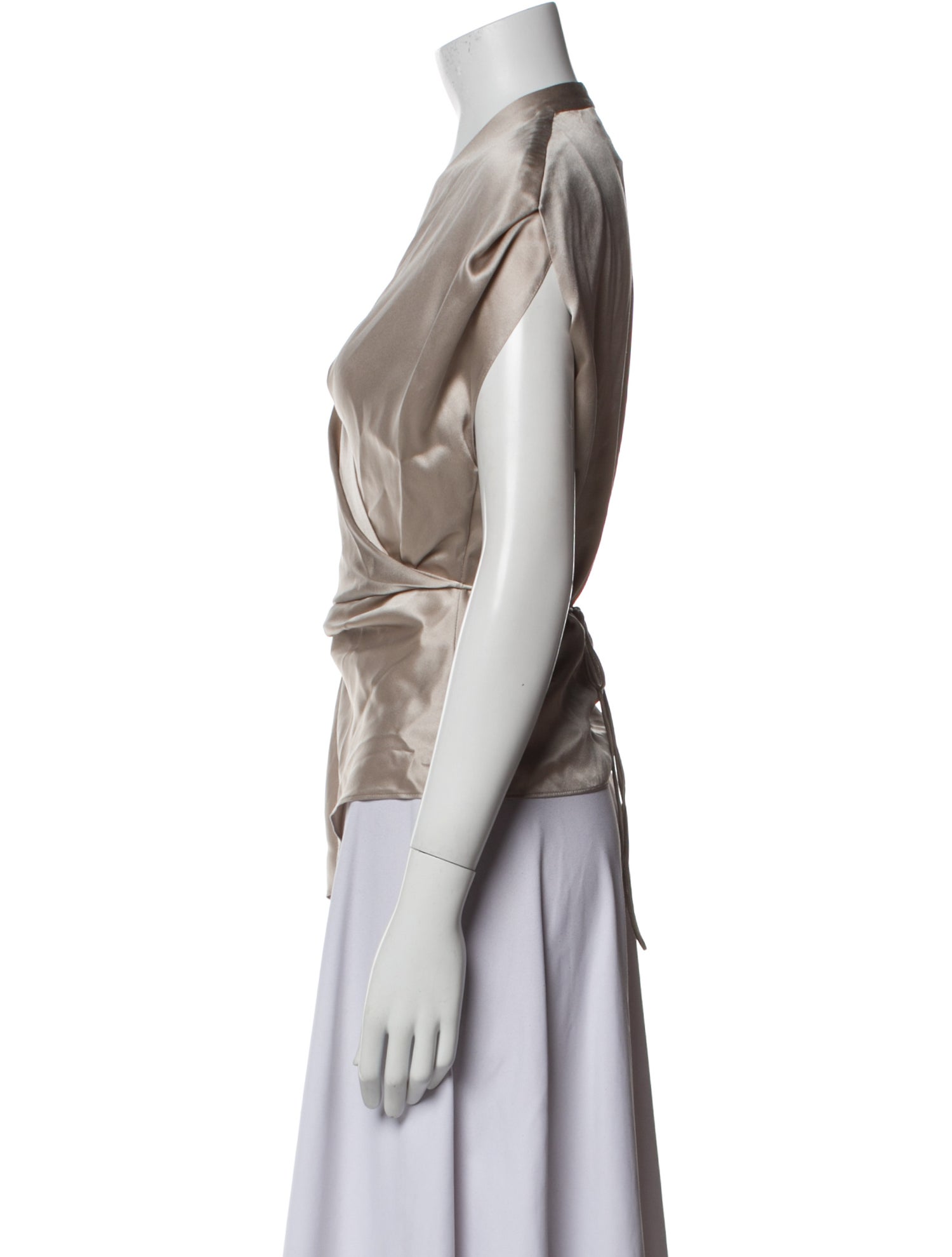 The Sei Silk V-Neck Blouse