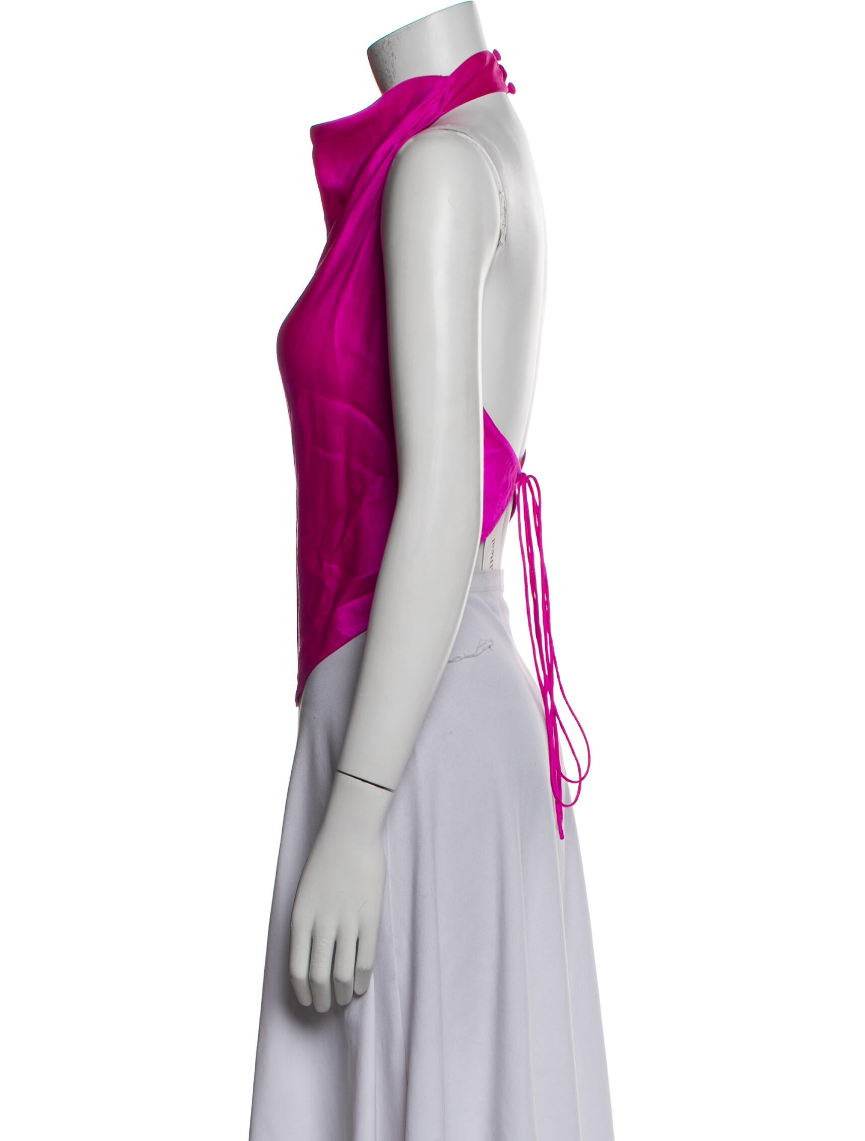 The Sei Silk Halterneck Crop Top