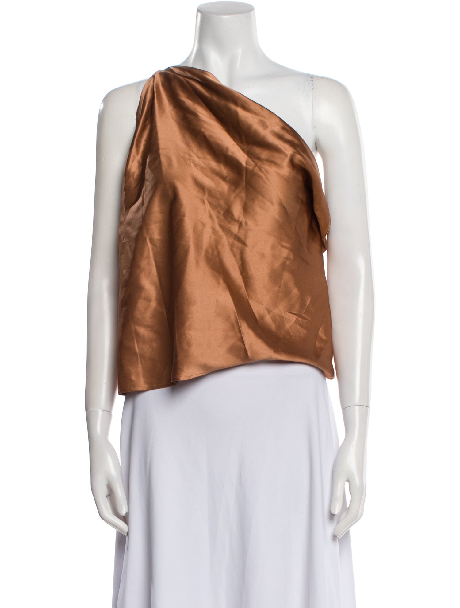 The Sei Silk One-Shoulder Crop Top w/ Tags