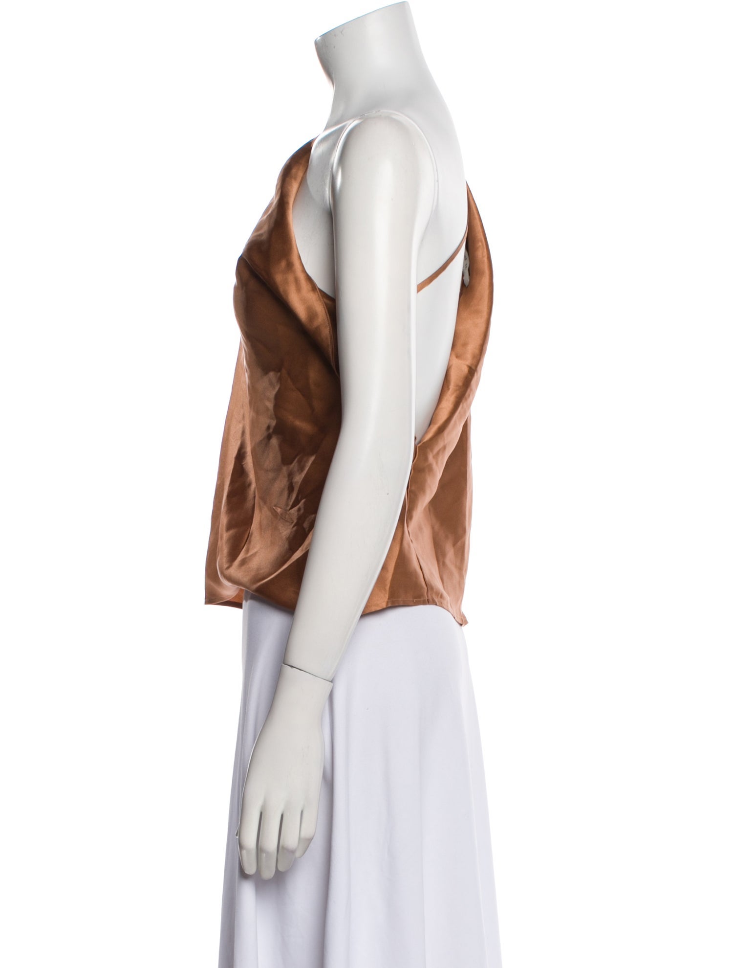The Sei Silk One-Shoulder Crop Top w/ Tags