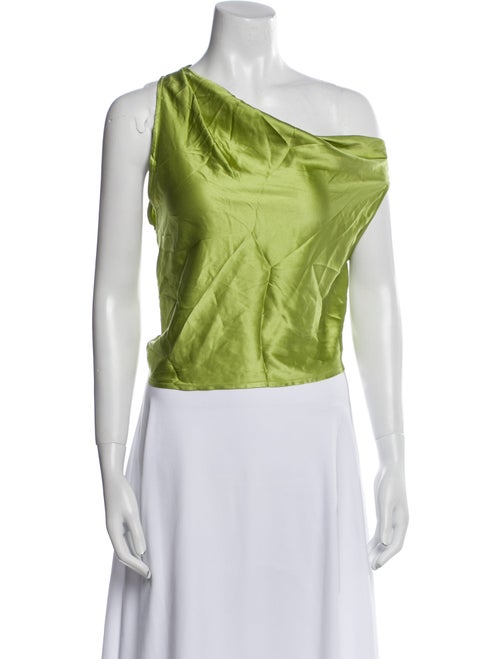 The Sei Silk Asymmetrical Crop Top