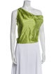 The Sei Silk Asymmetrical Crop Top