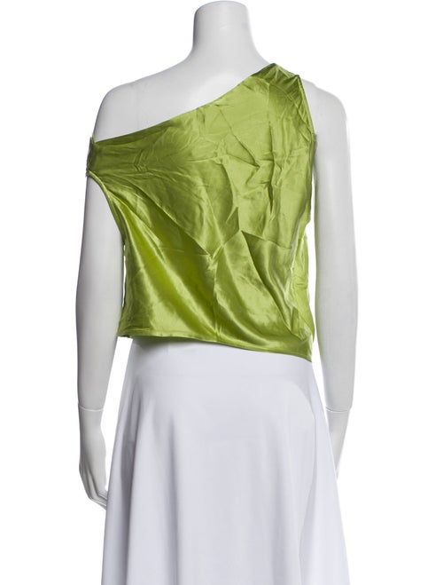 The Sei Silk Asymmetrical Crop Top