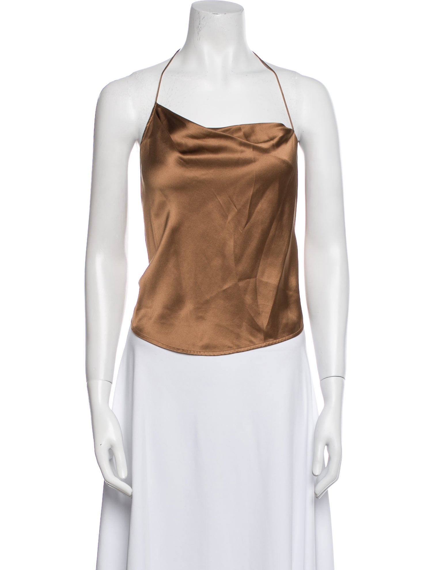 The Sei Silk Halterneck Crop Top