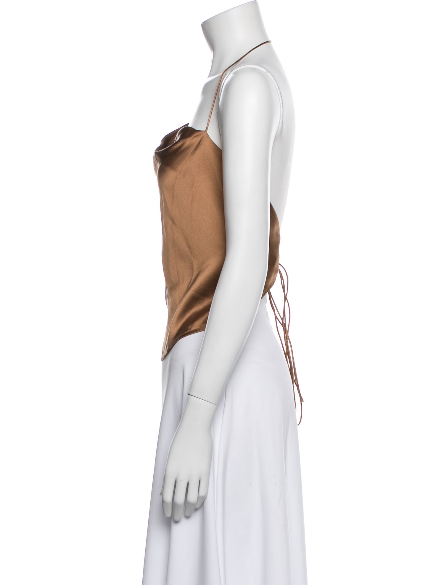 The Sei Silk Halterneck Crop Top