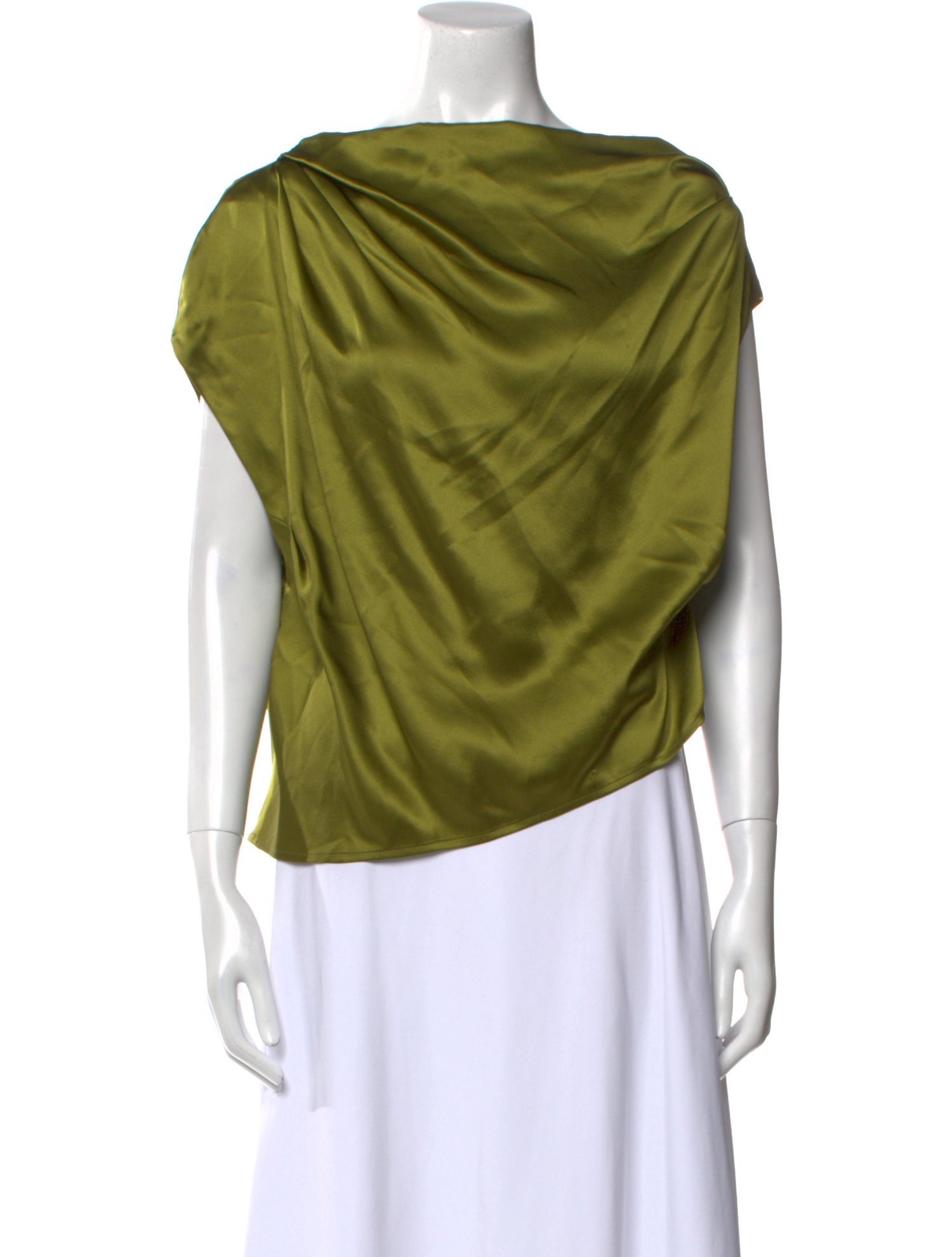 The Sei Silk Bateau Neckline Top