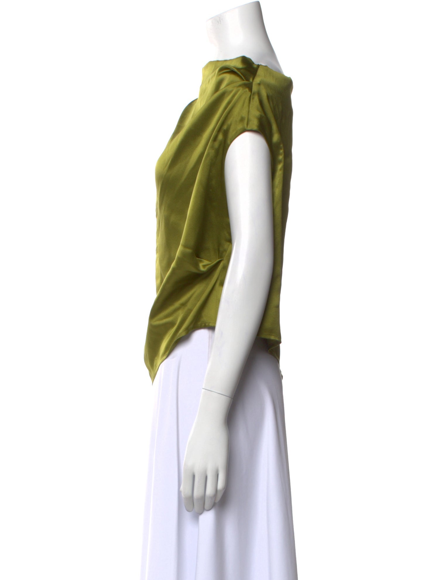 The Sei Silk Bateau Neckline Top