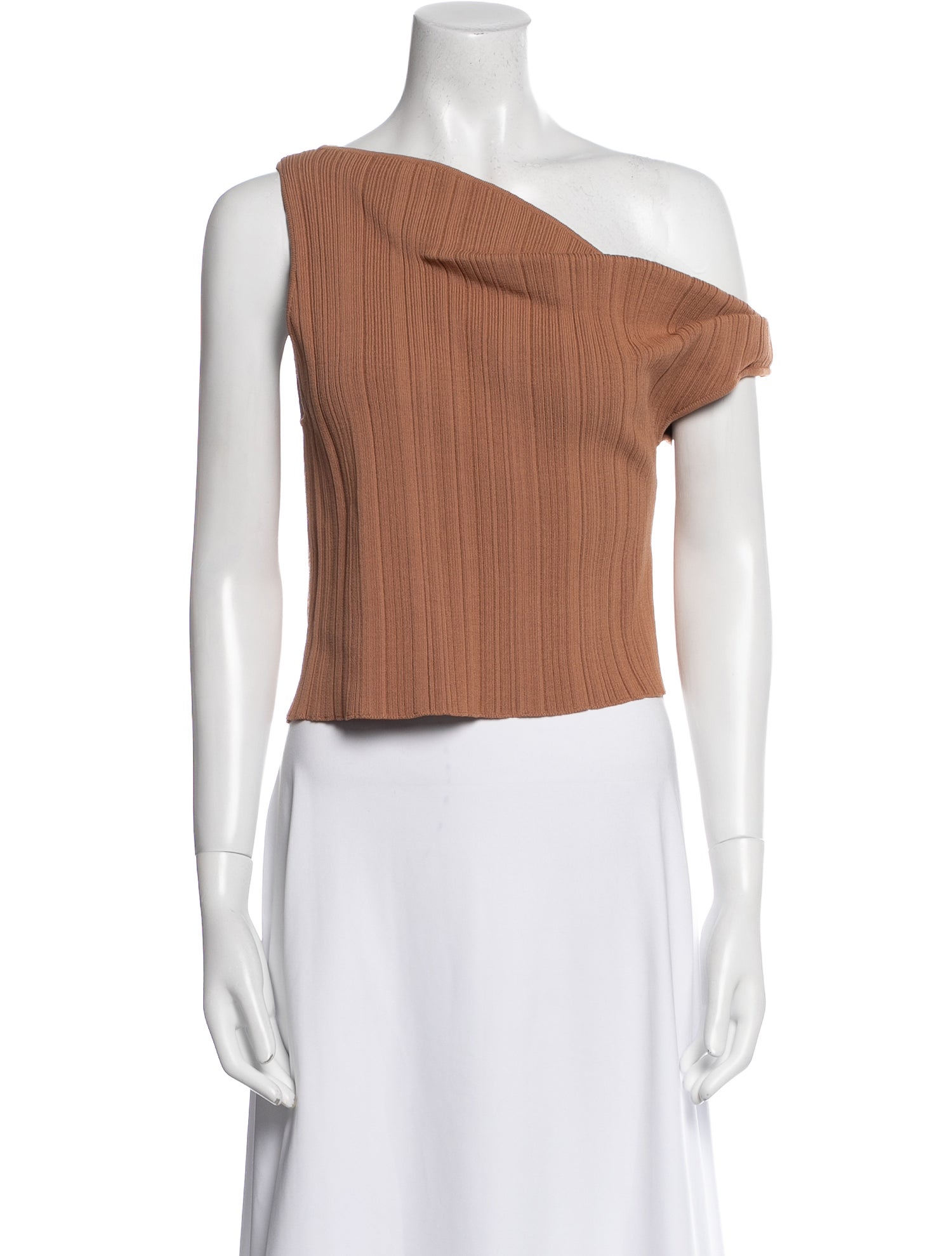 The Sei Asymmetrical Short Sleeve Crop Top